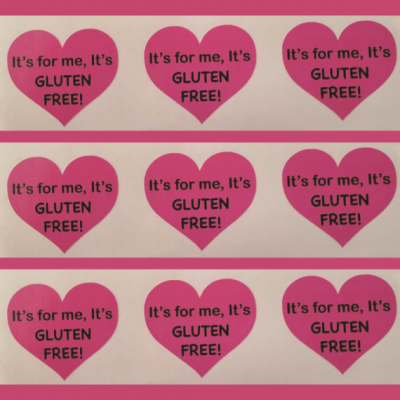 Pink Gluten Free Stickers (12)